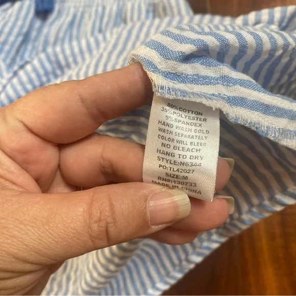 Umgee Women’s Blue & White Striped Dress with Pockets Size Medium - Picture 9 of 10